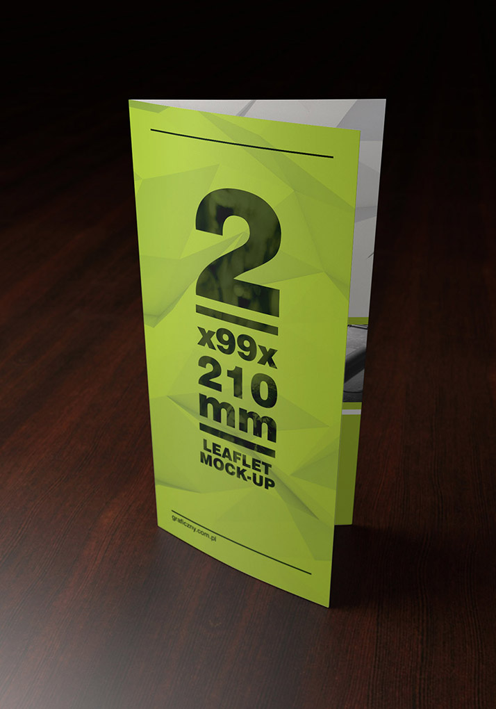 Free double DL leaflet mockup