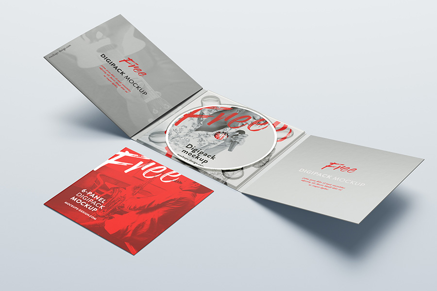 Free 6 panel digipack mockup