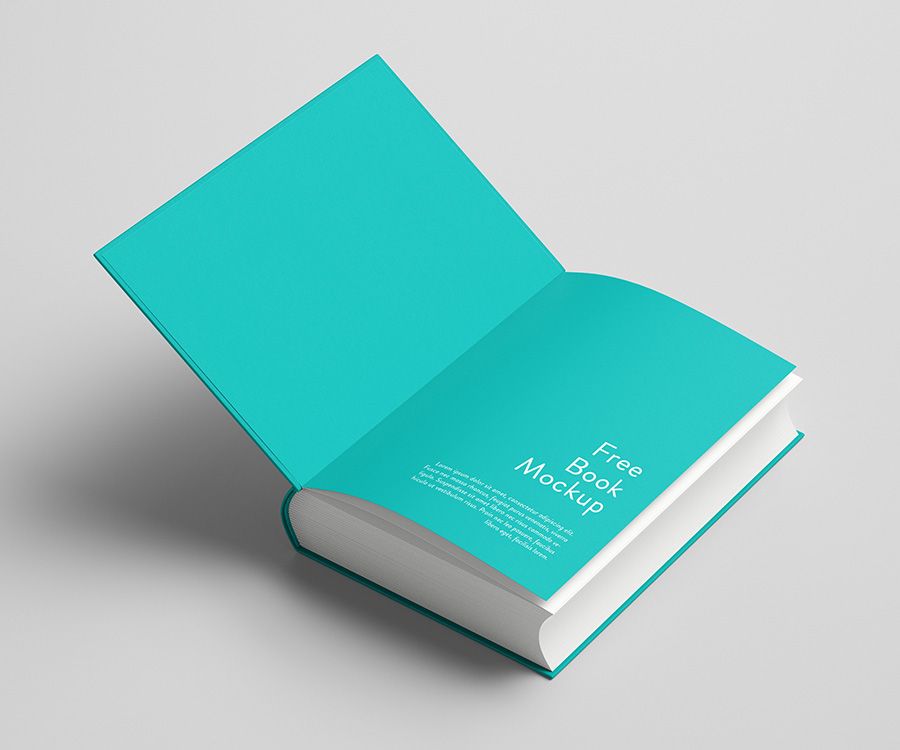 Free thick book mockup