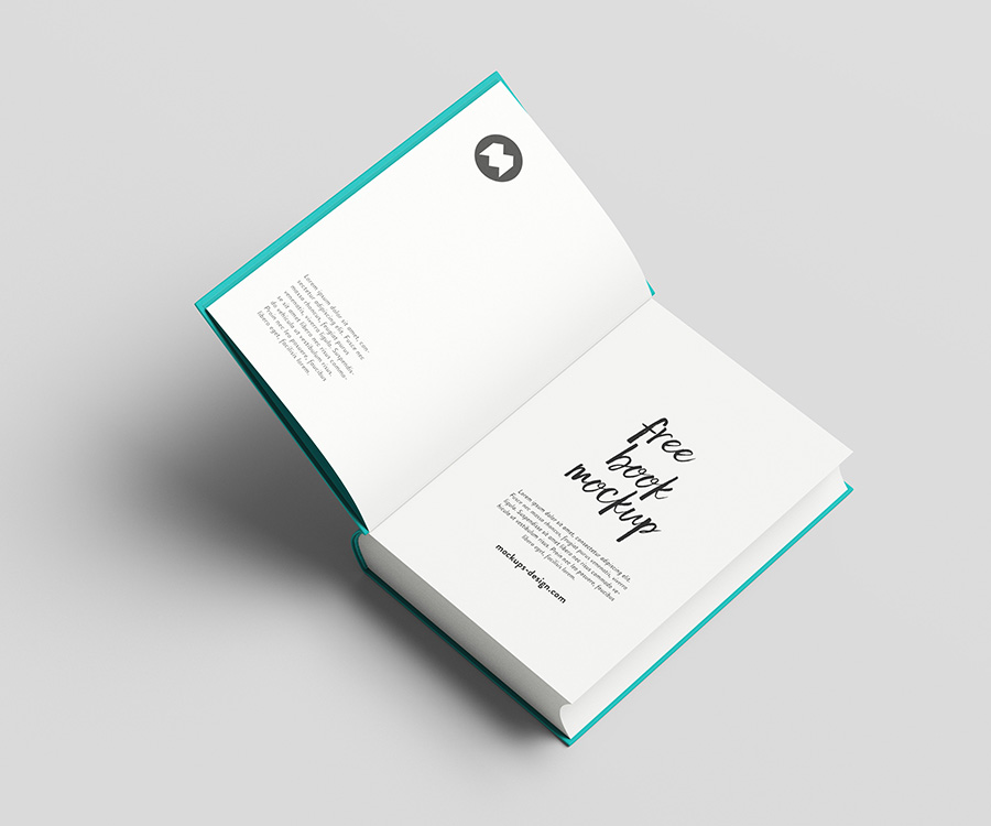 Free thick book mockup