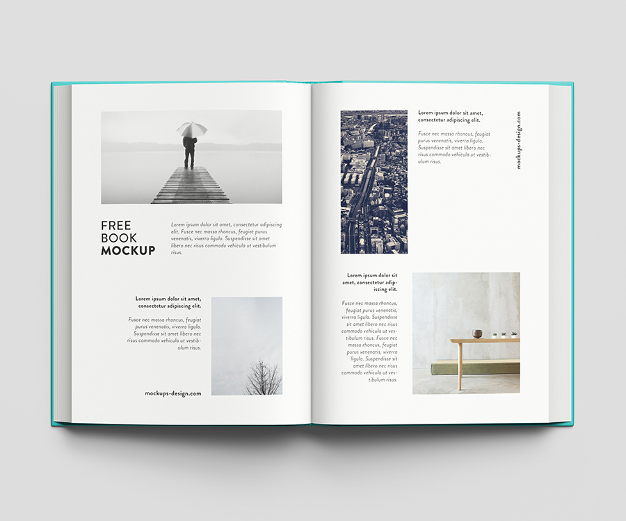 Free thick book mockup