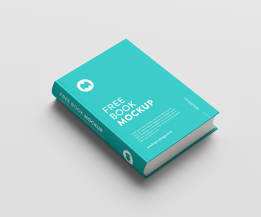 Free thick book mockup