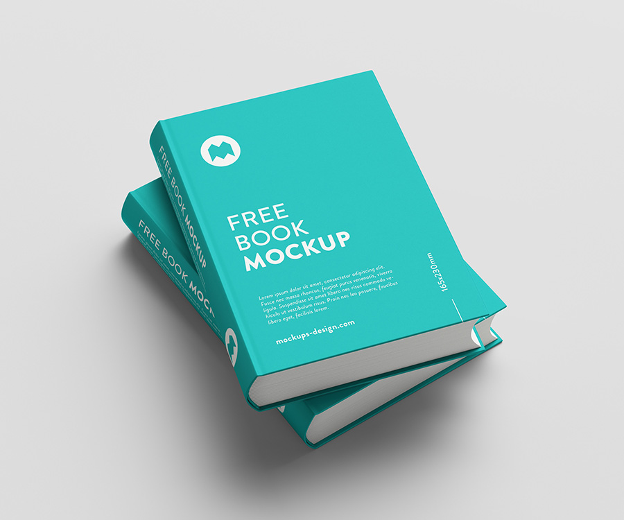 Free thick book mockup
