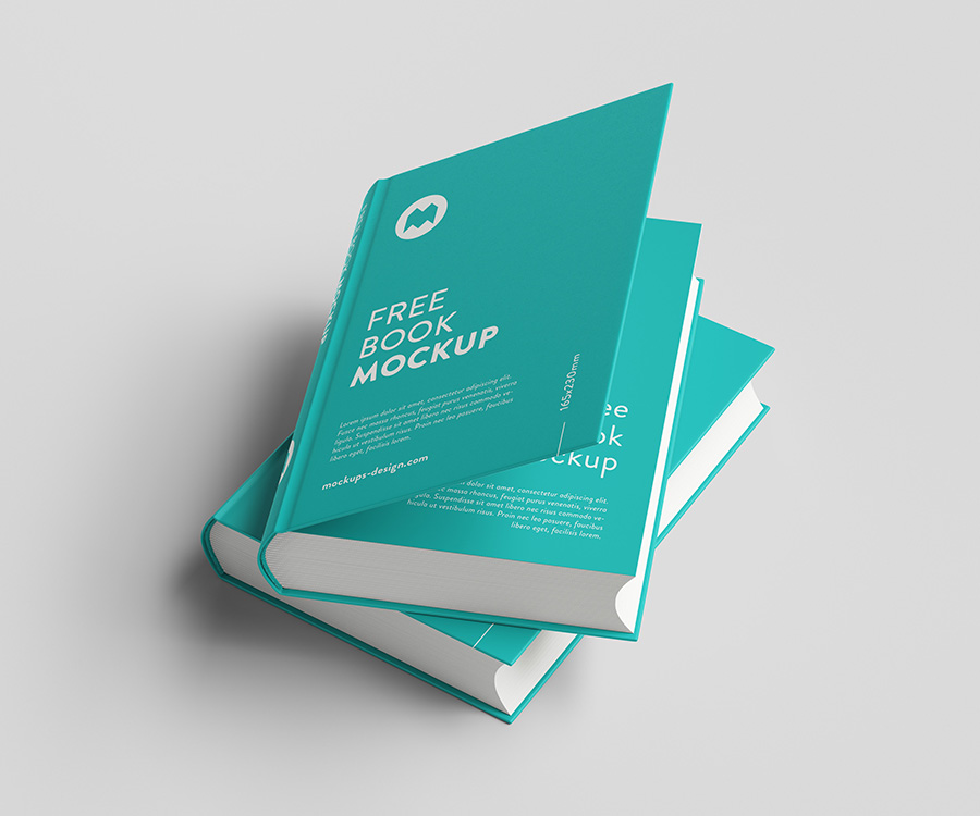 Free thick book mockup