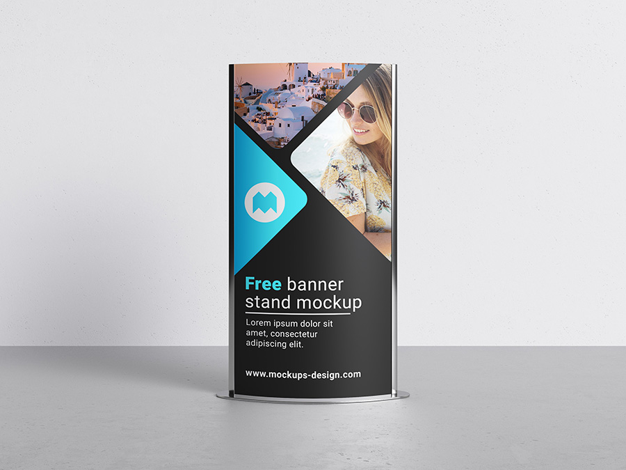 Free display stand mockup