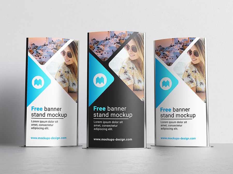 Free display stand mockup