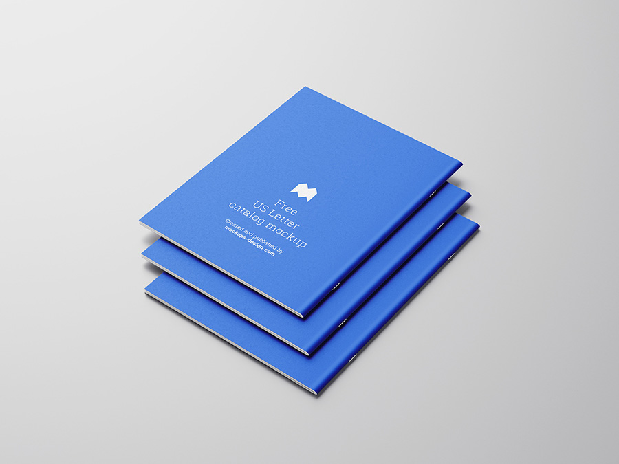 Free US letter catalog mockup