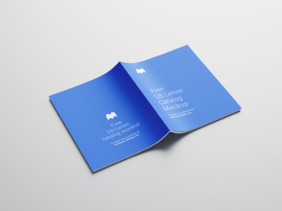 Free US letter catalog mockup