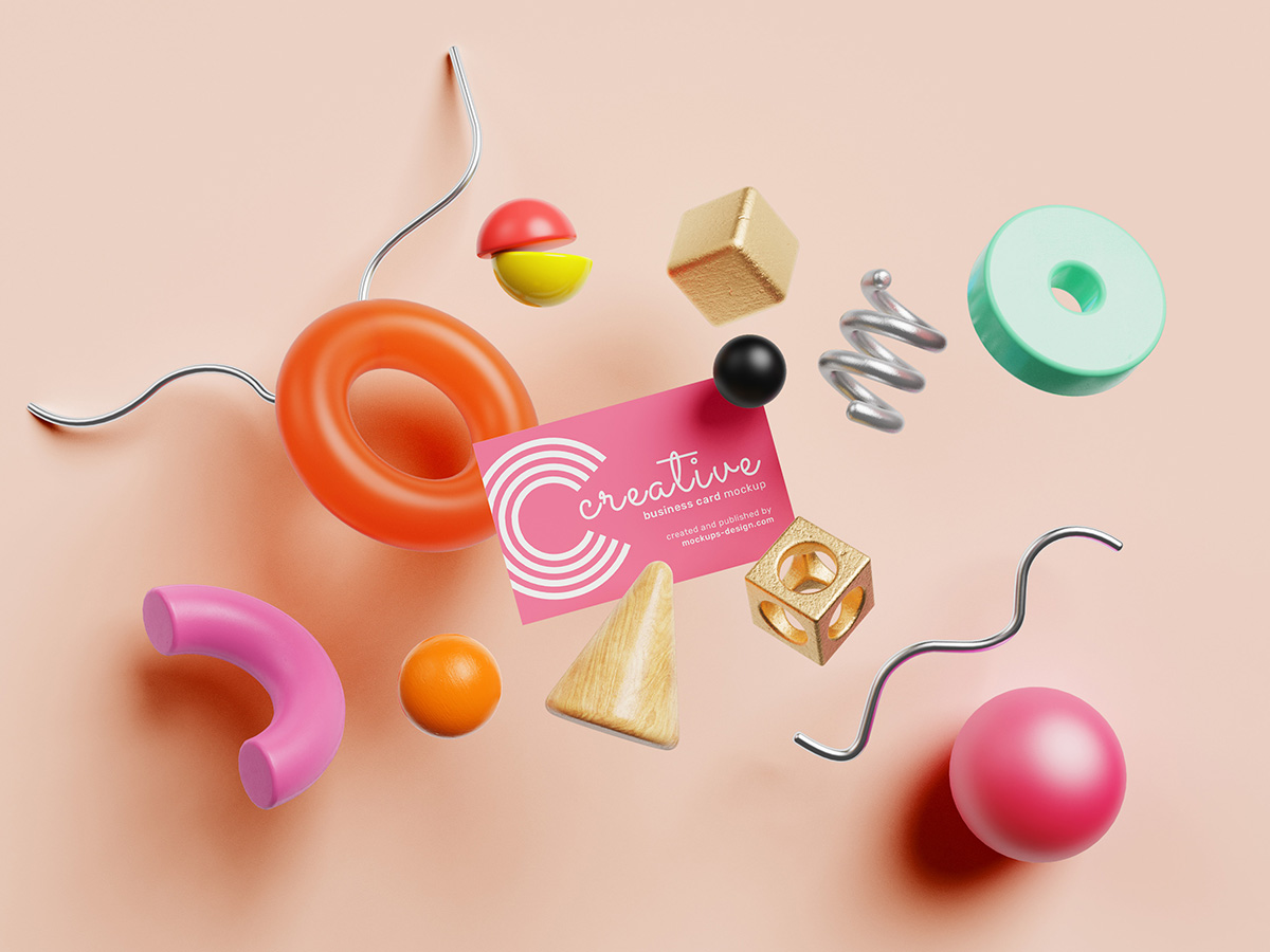 Free creative business card mockup