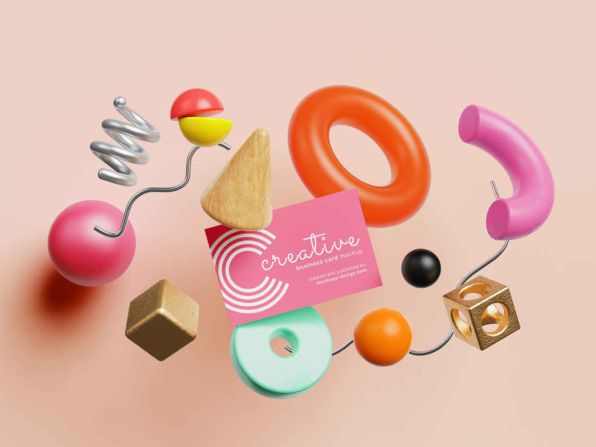 Free creative business card mockup