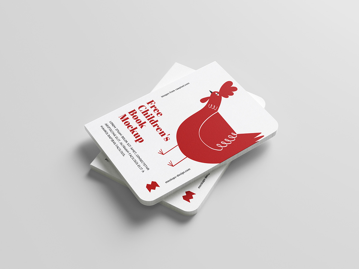 Free childrens book mockup