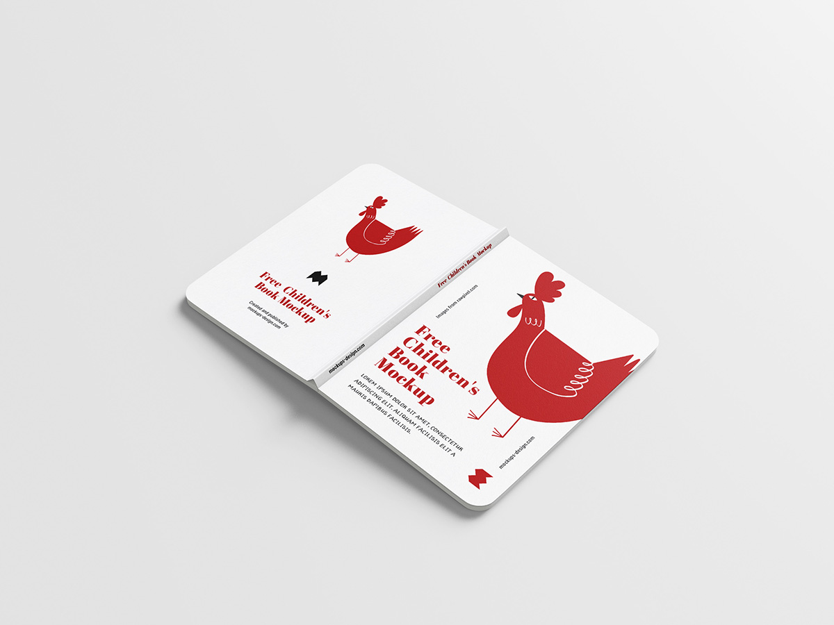 Free childrens book mockup