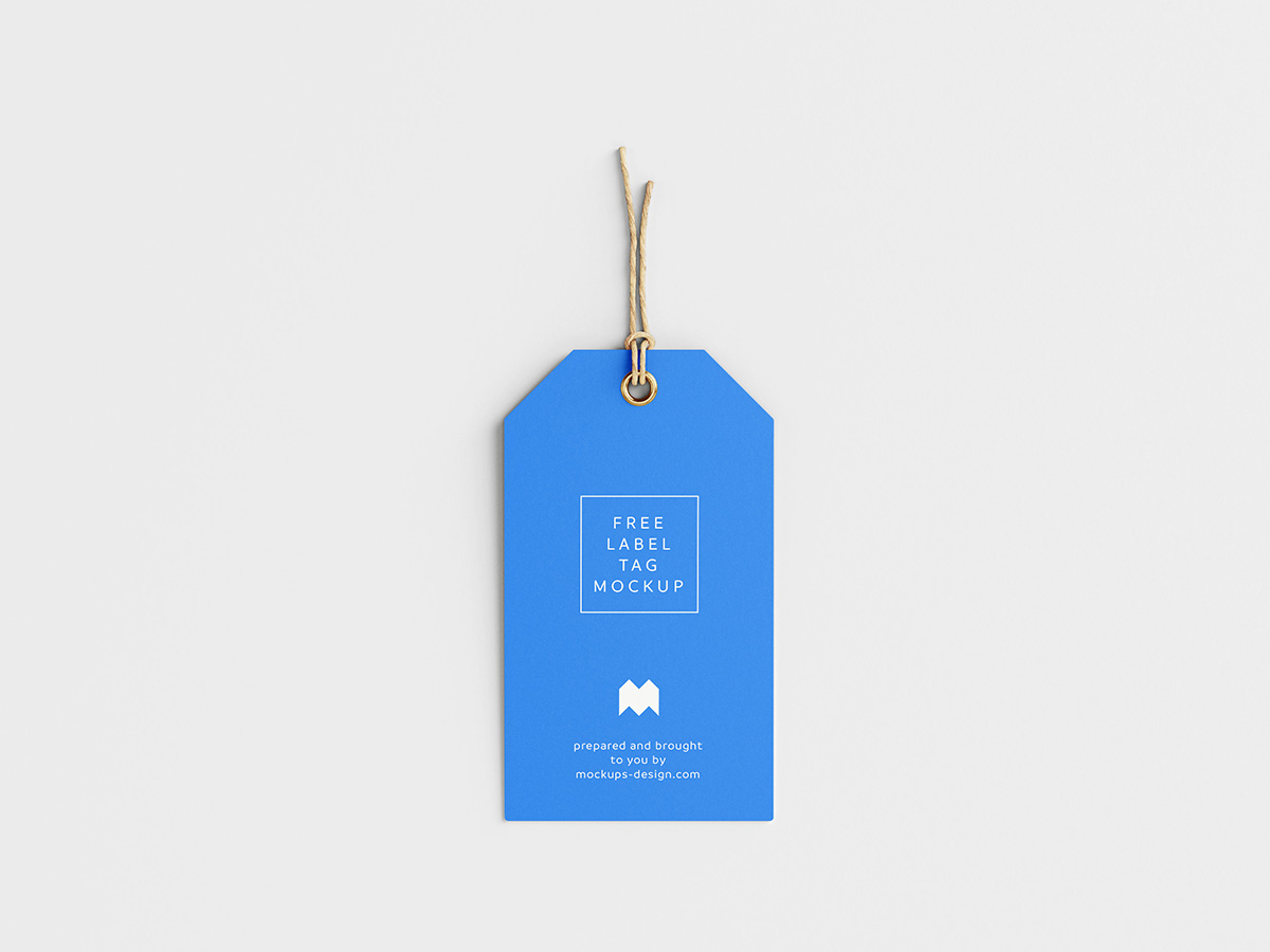 Free label tag mockup