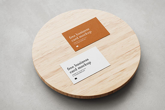 Free business cards mockup