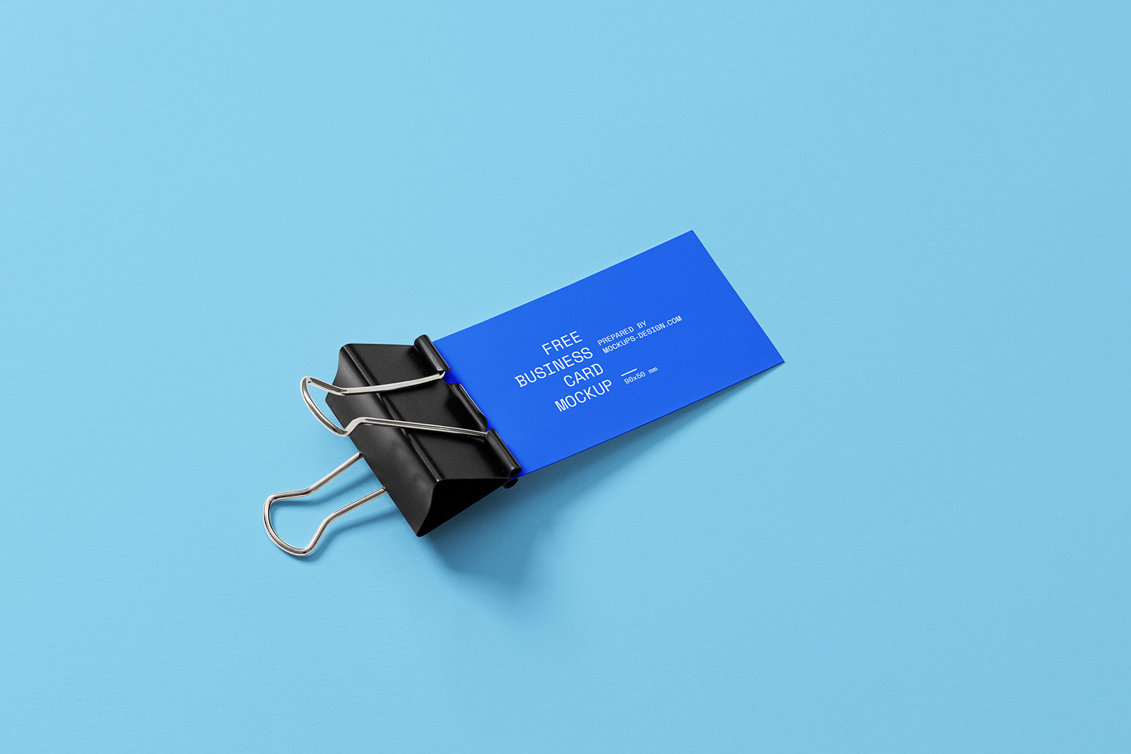 Business card mockup in 90x50mm format