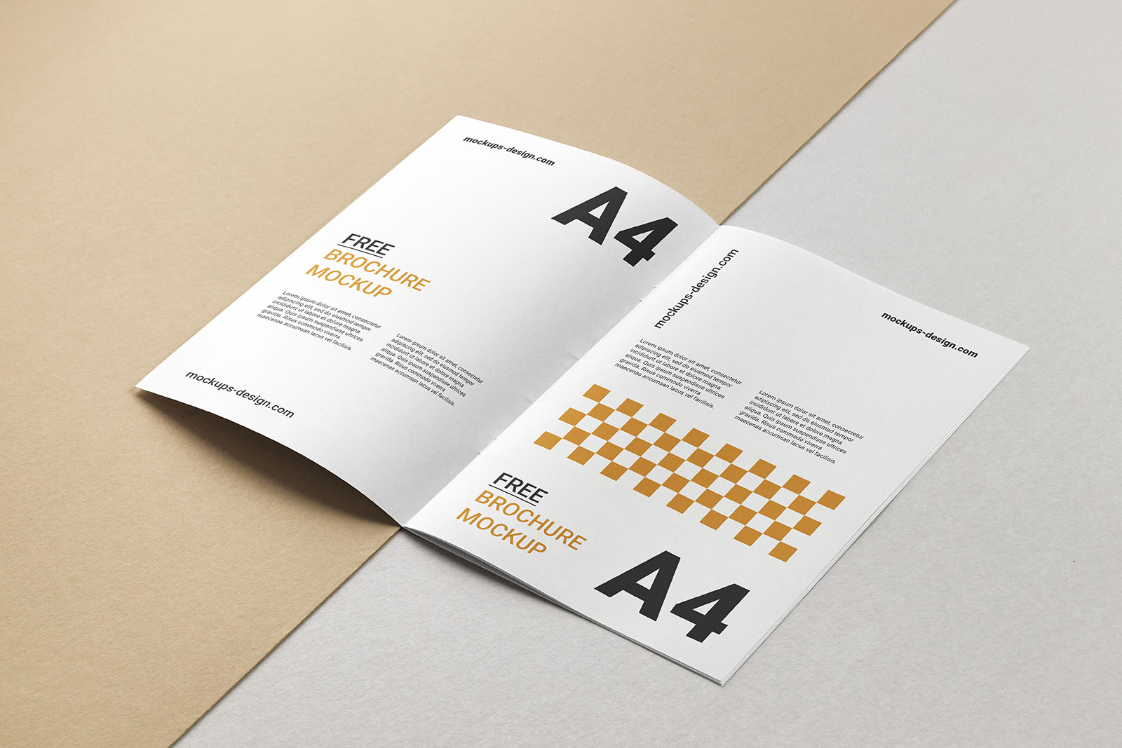 Minimalistic and clean A4 brochure mockup