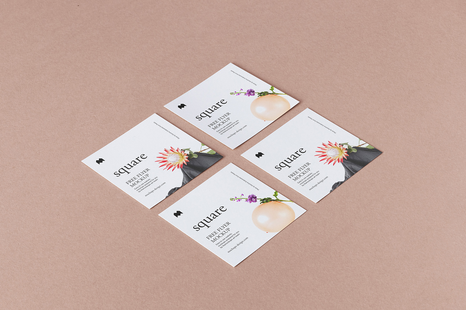 Simple square flyer mockup
