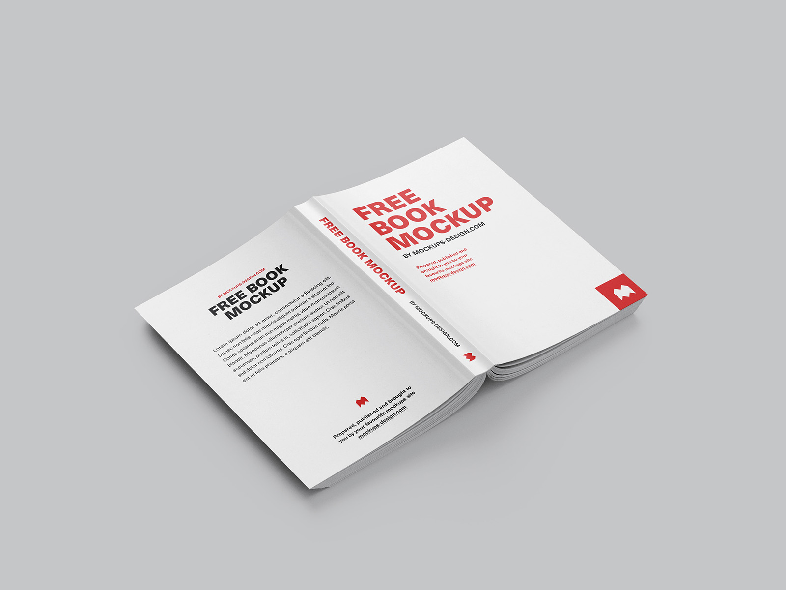 Free octavo book mockup