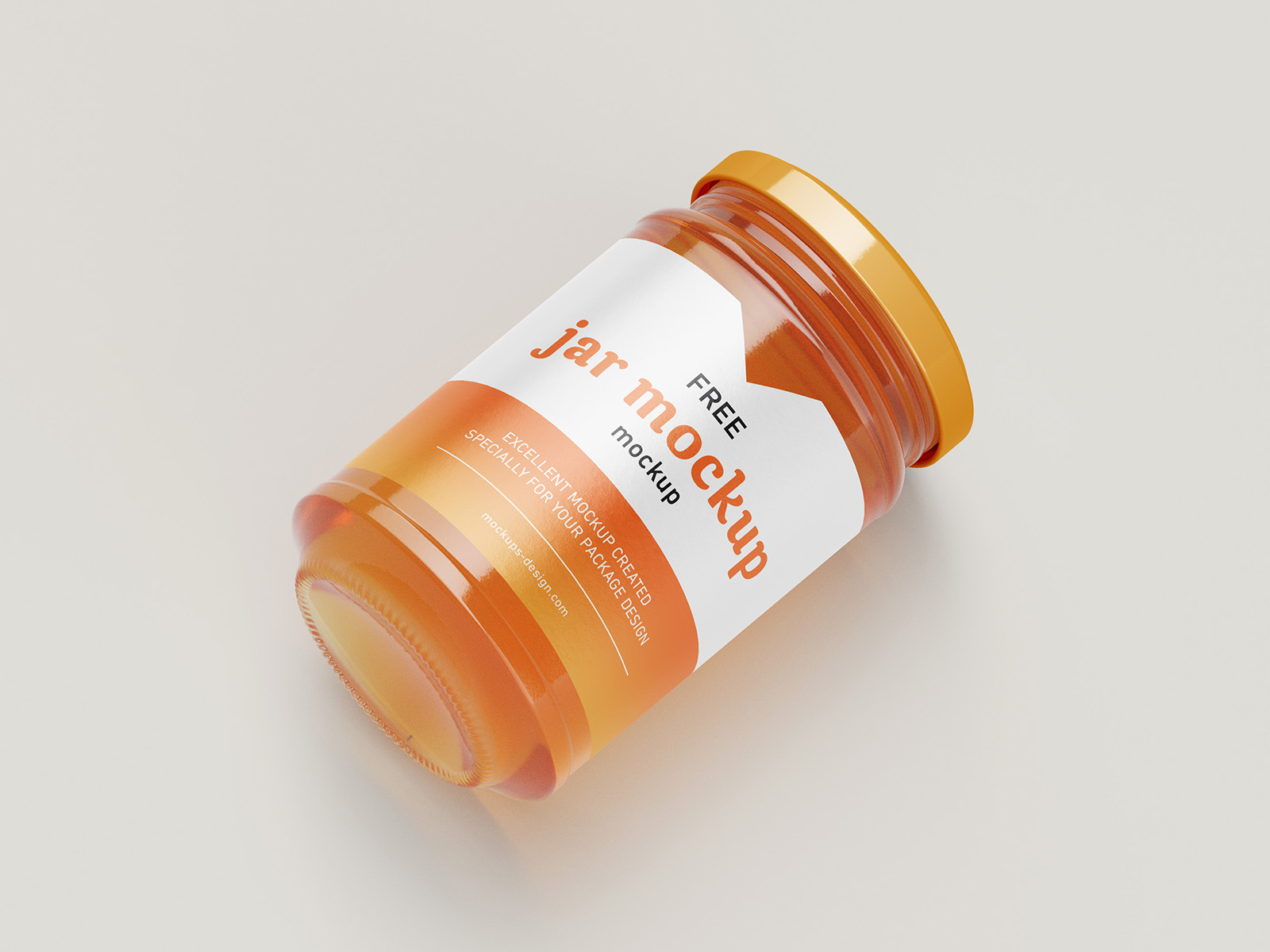 Free honey jar mockup