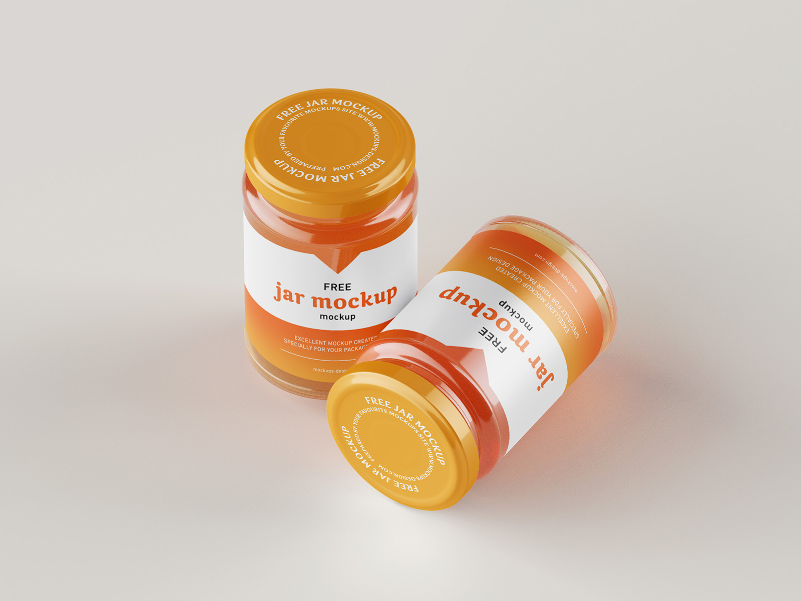 Free honey jar mockup