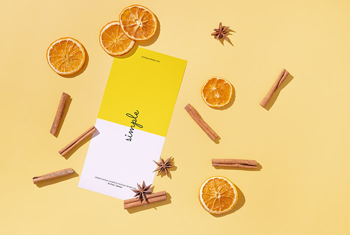 DL flyer with dried oranges