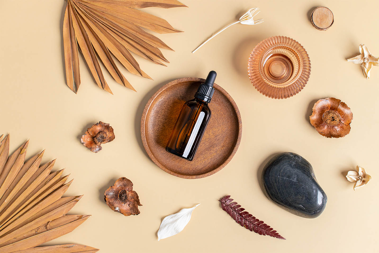 Essential oil dropper bottle mockup