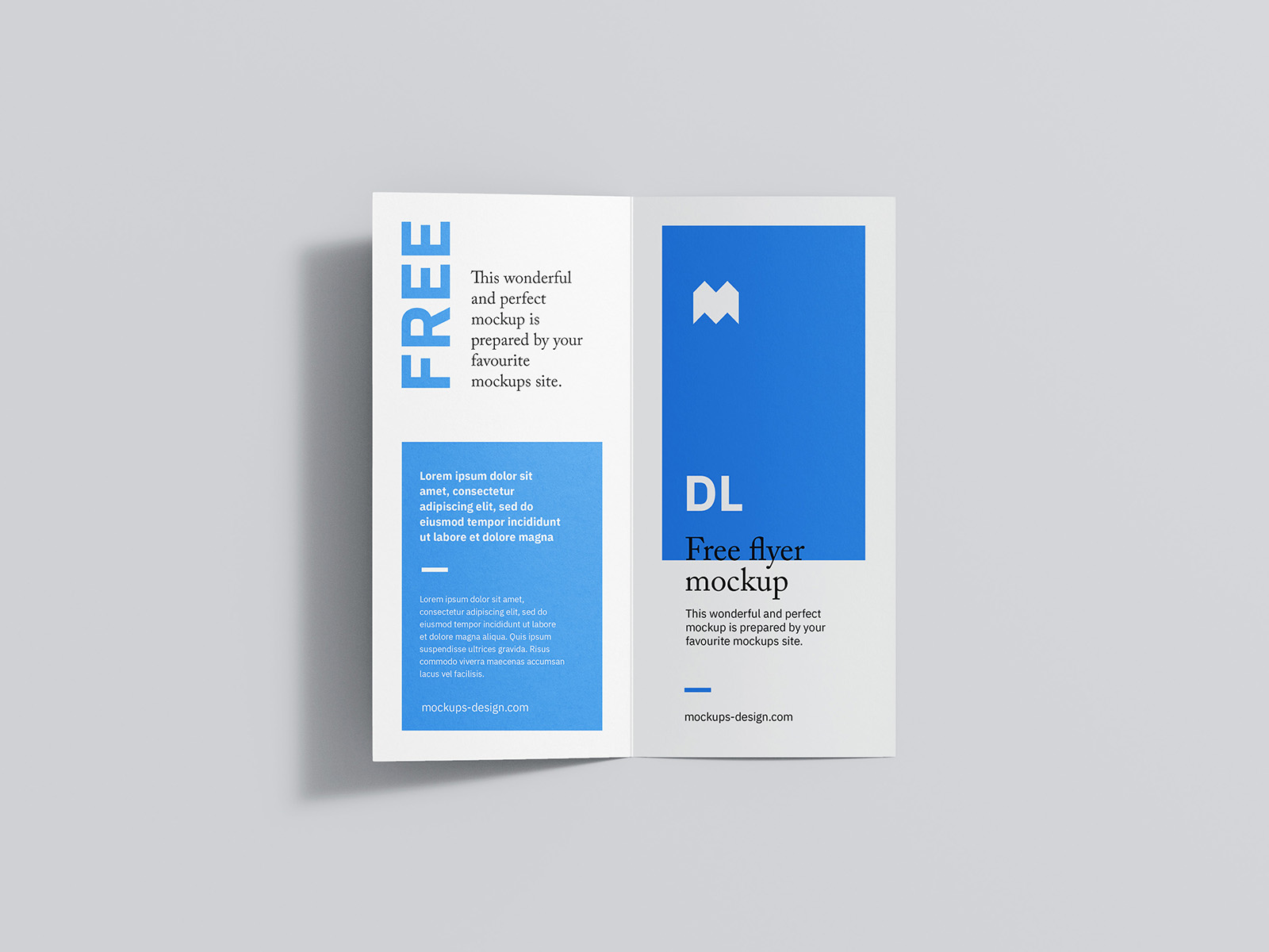 Free DL bi-fold flyer mockup