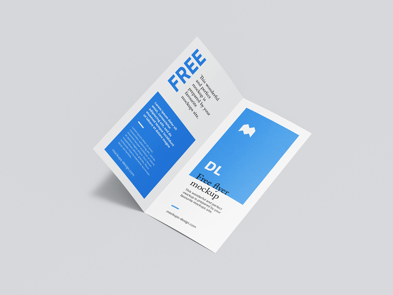Free DL bi-fold flyer mockup
