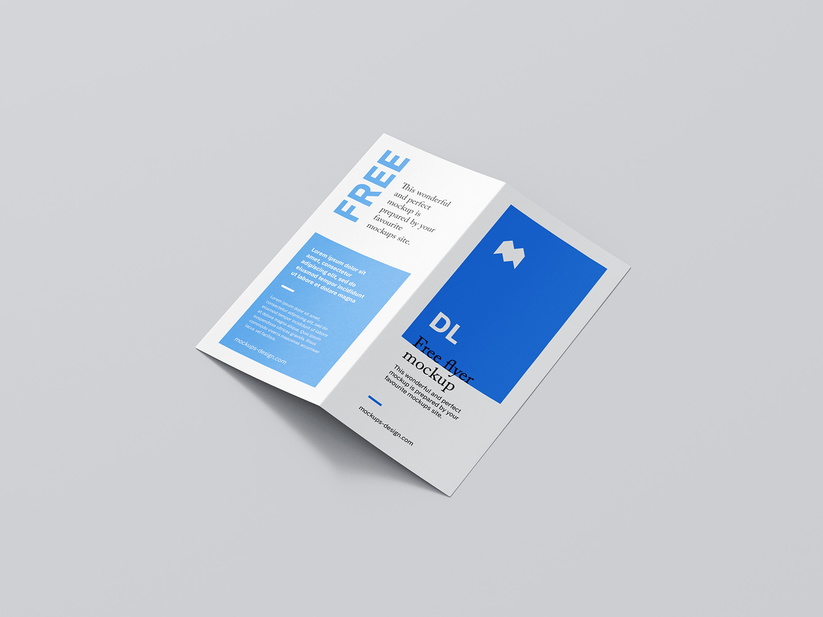 Free DL bi-fold flyer mockup