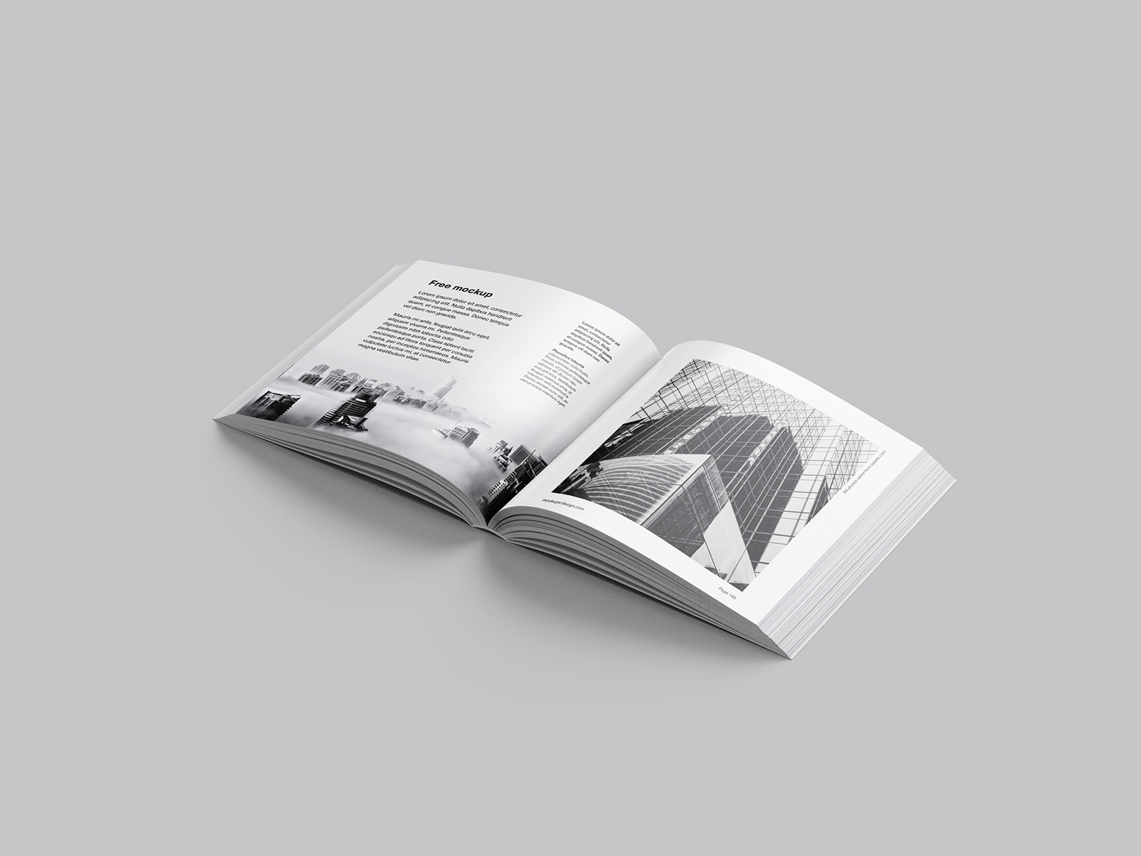 Free book mockup in square format
