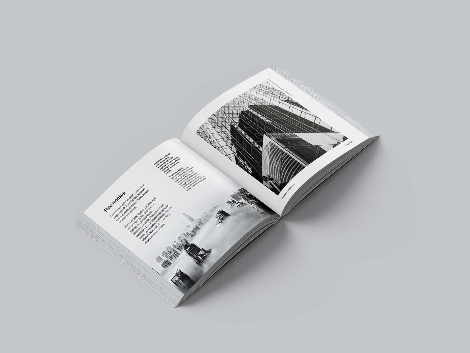Free book mockup in square format