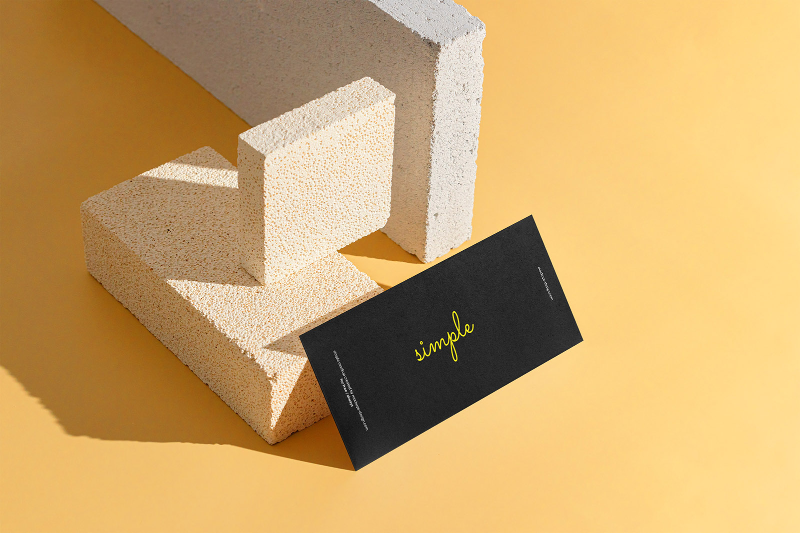 Horizontal DL flyer with yellow background mockup
