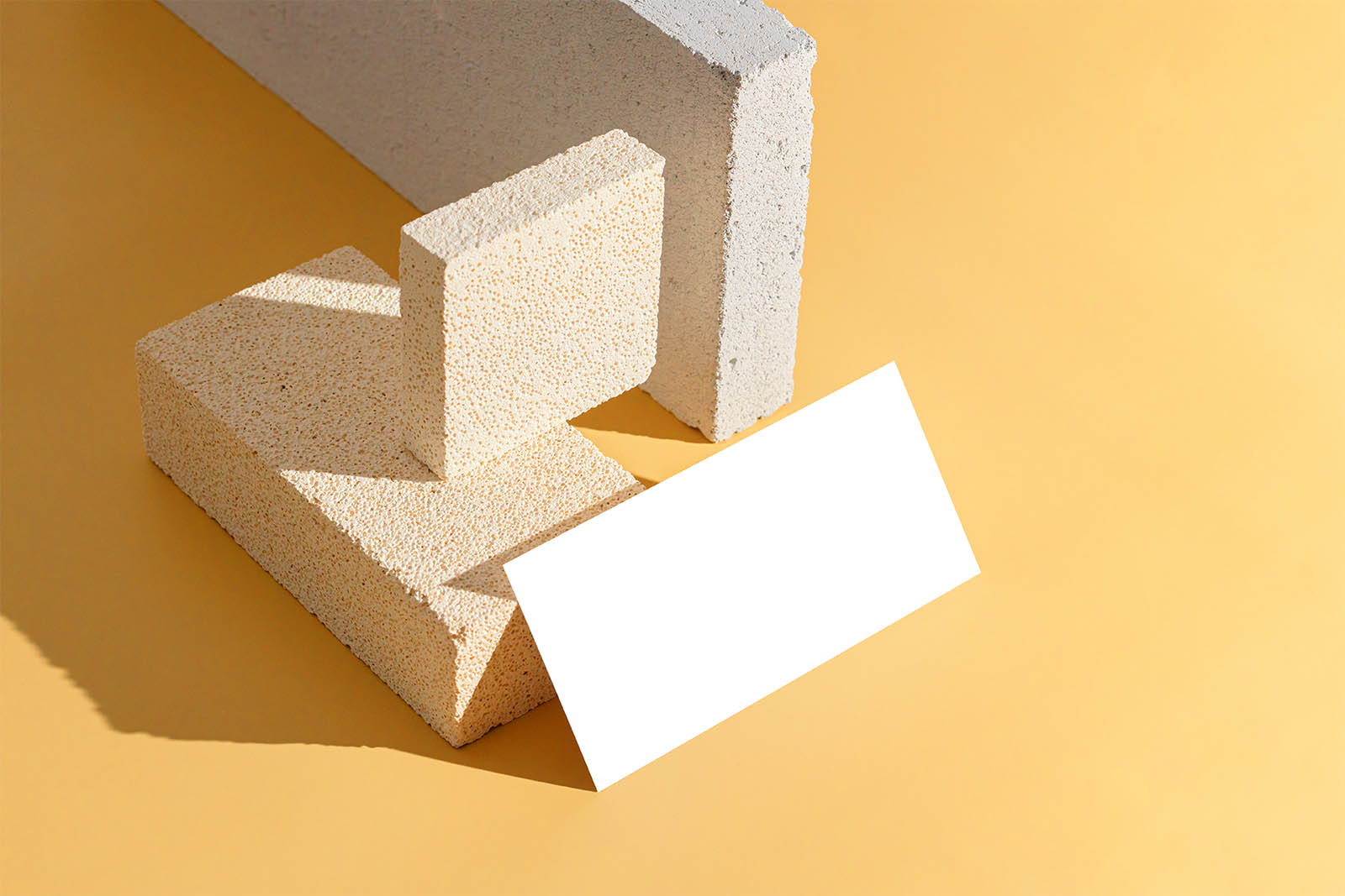 Horizontal DL flyer with yellow background mockup