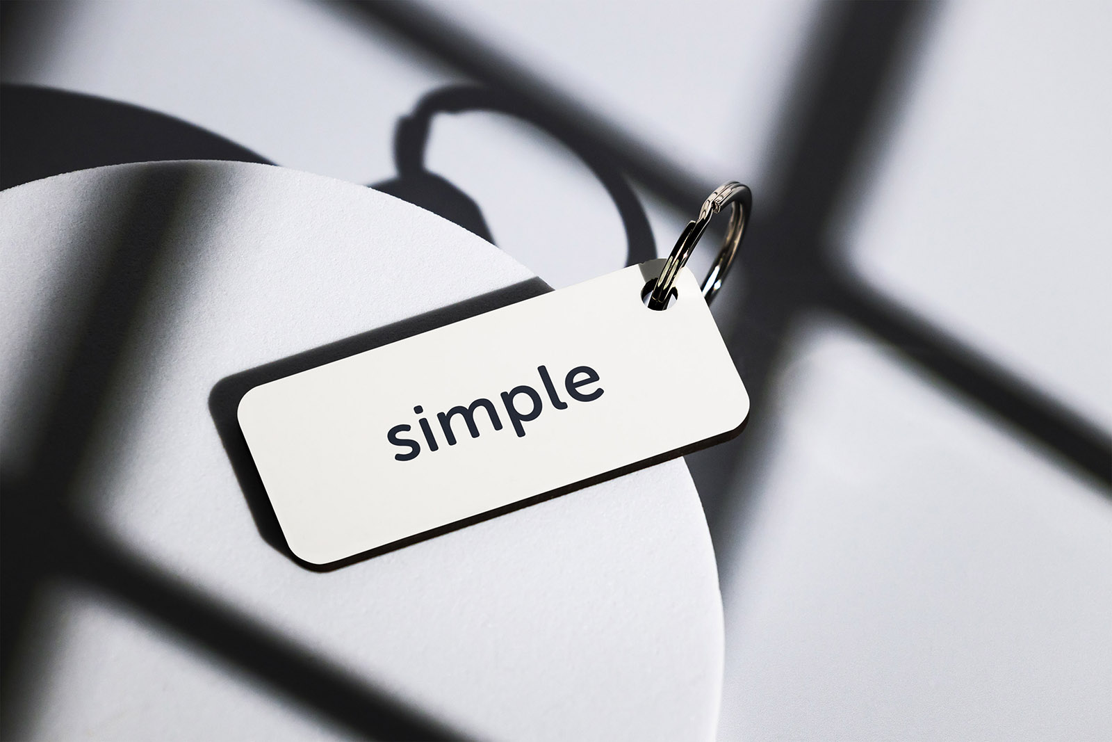 Key ring with abstract background mockup