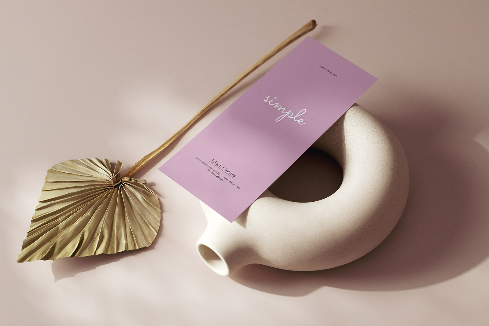 Flyer on a vase mockup