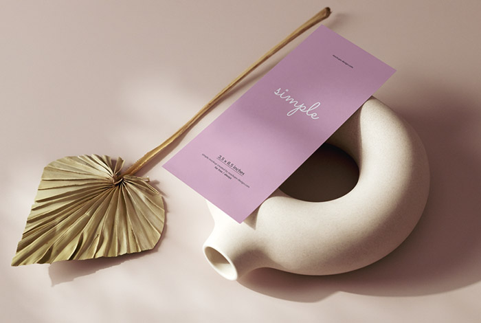 Flyer on a vase mockup