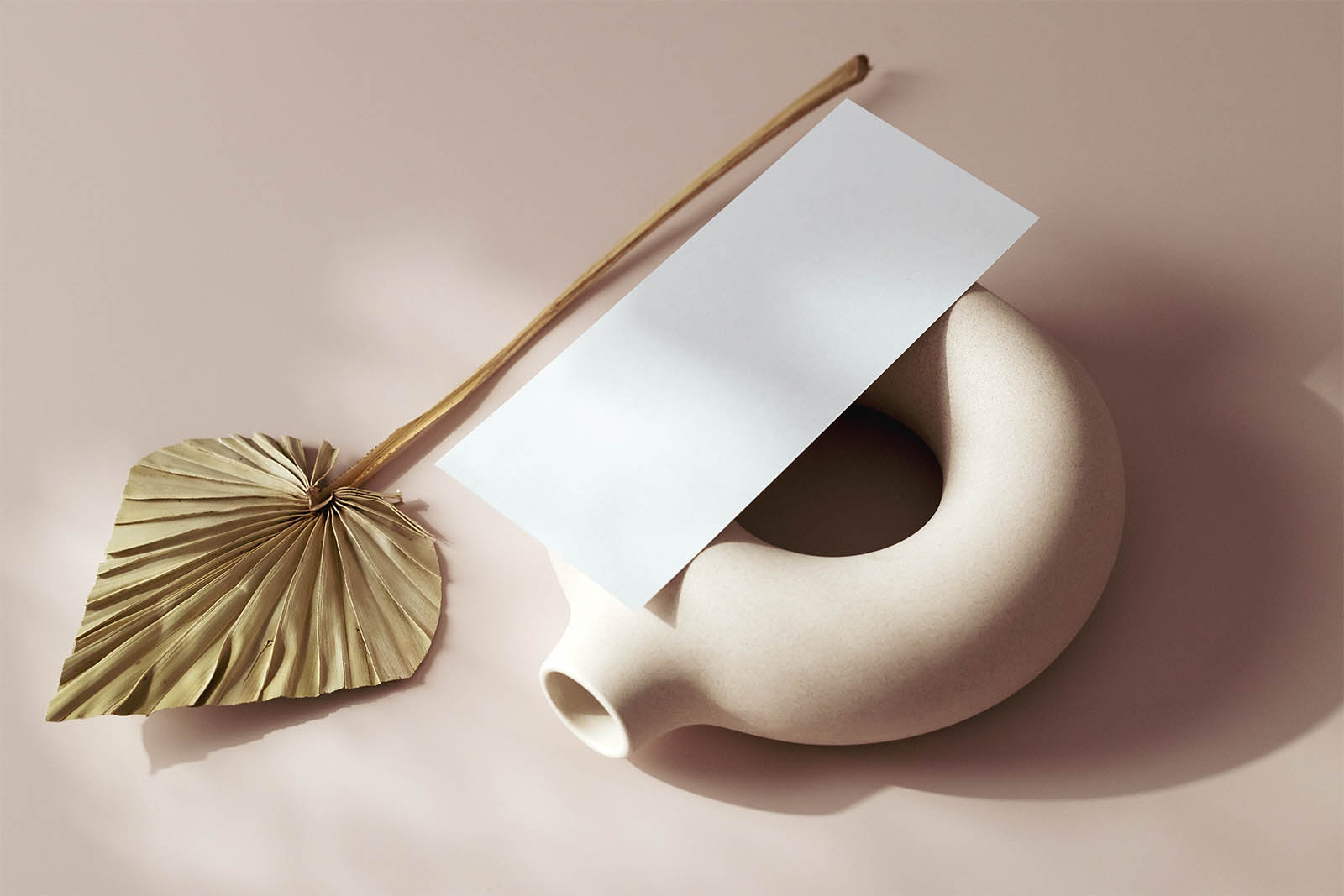 Flyer on a vase mockup