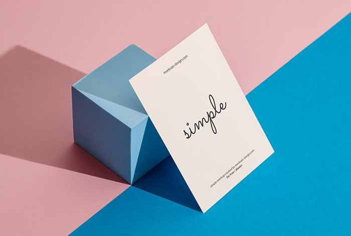 A6 flyer with cube mockup