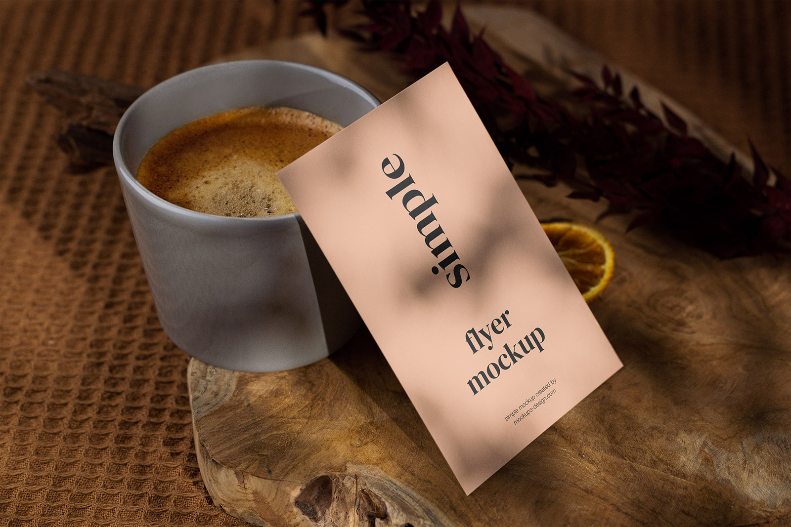 Flyer with the coffee mockup
