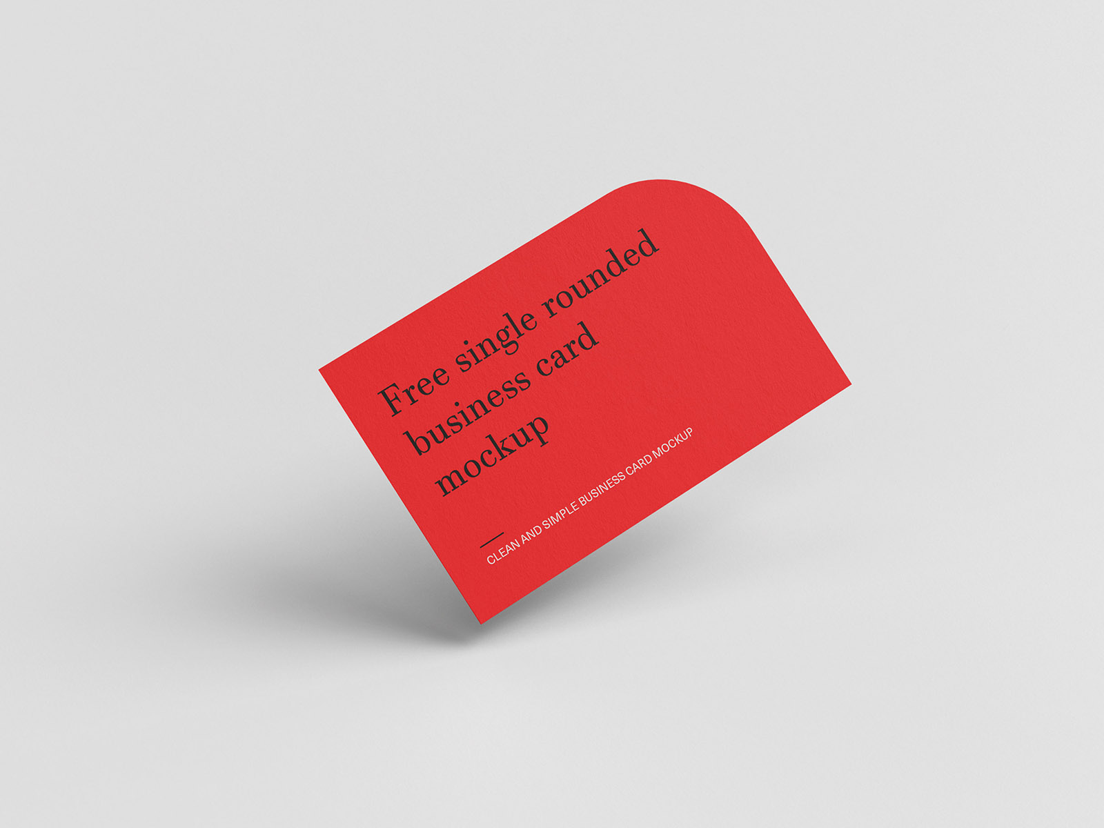 Free single rounded business cards mockup
