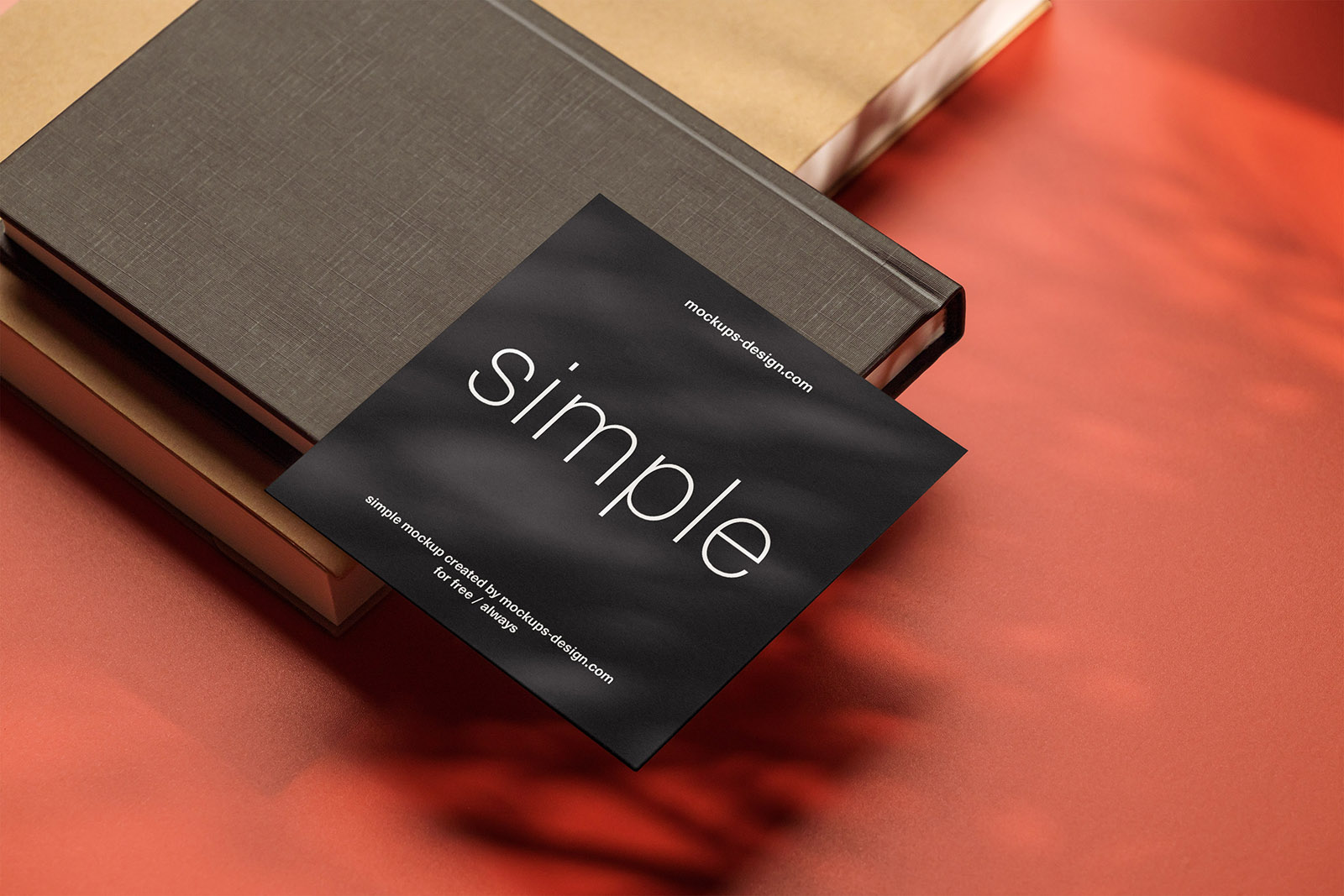 Square Flyer on red background mockup
