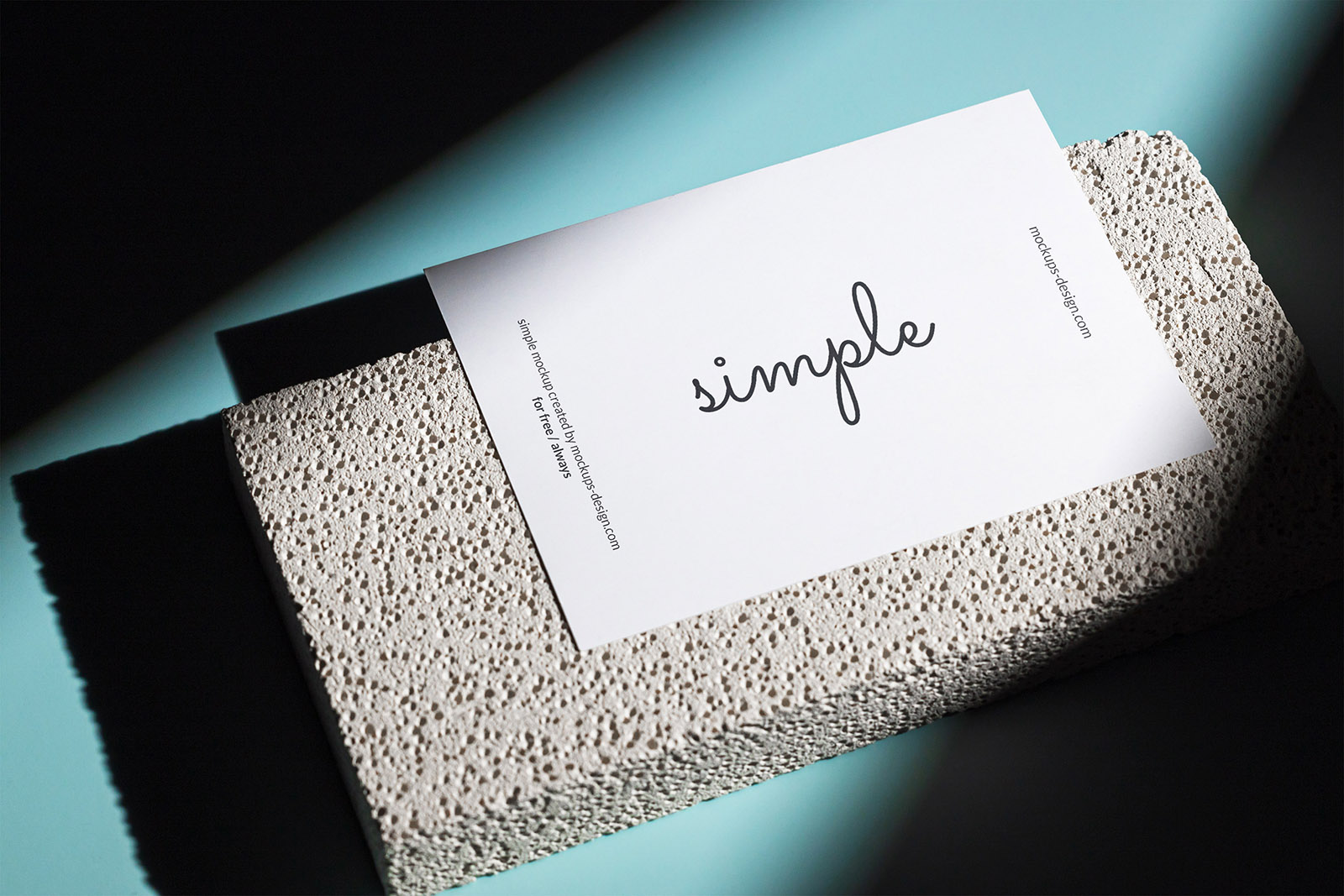 Free A6 flyer on stone tile mockup