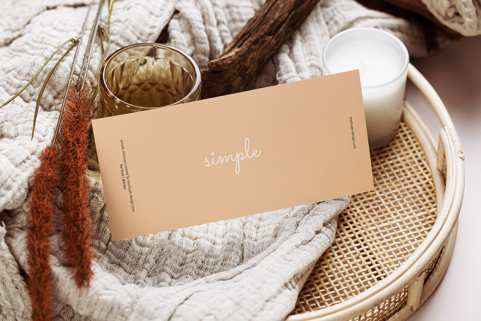 Free horizontal DL flyer mockup