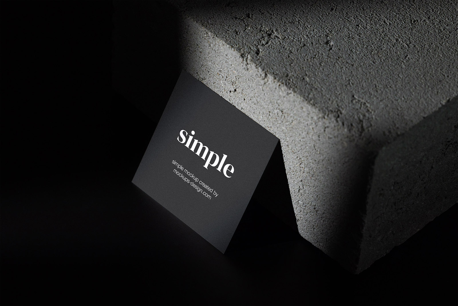 Dark square flyer mockup