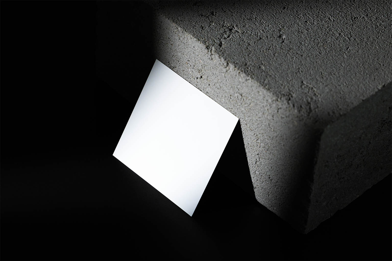 Dark square flyer mockup
