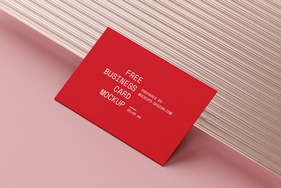 Business cards mockup with a piece of plexiglass
