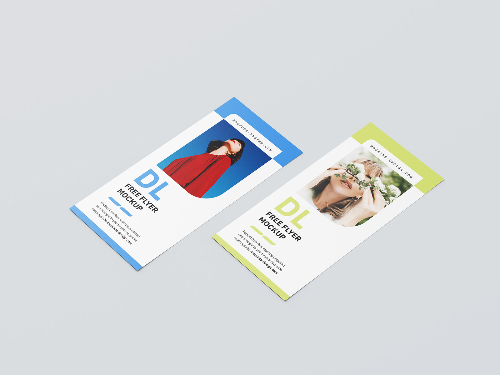 Minimalistic DL flyer mockup
