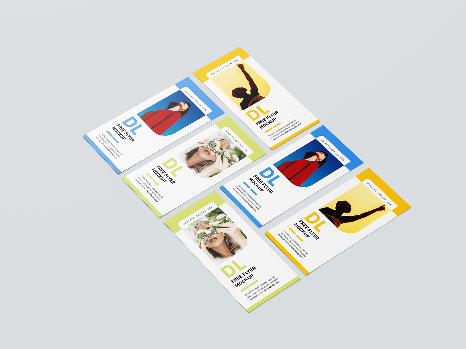 Minimalistic DL flyer mockup