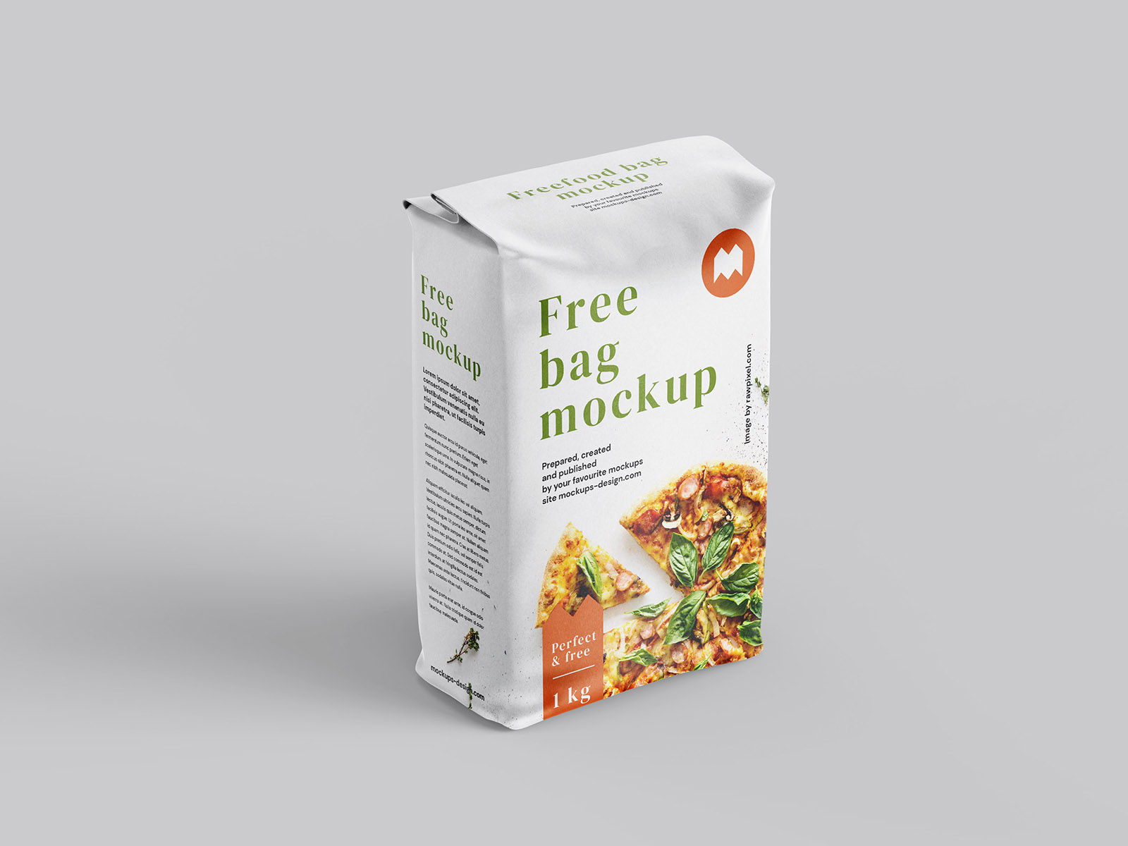 Free food bag mockup