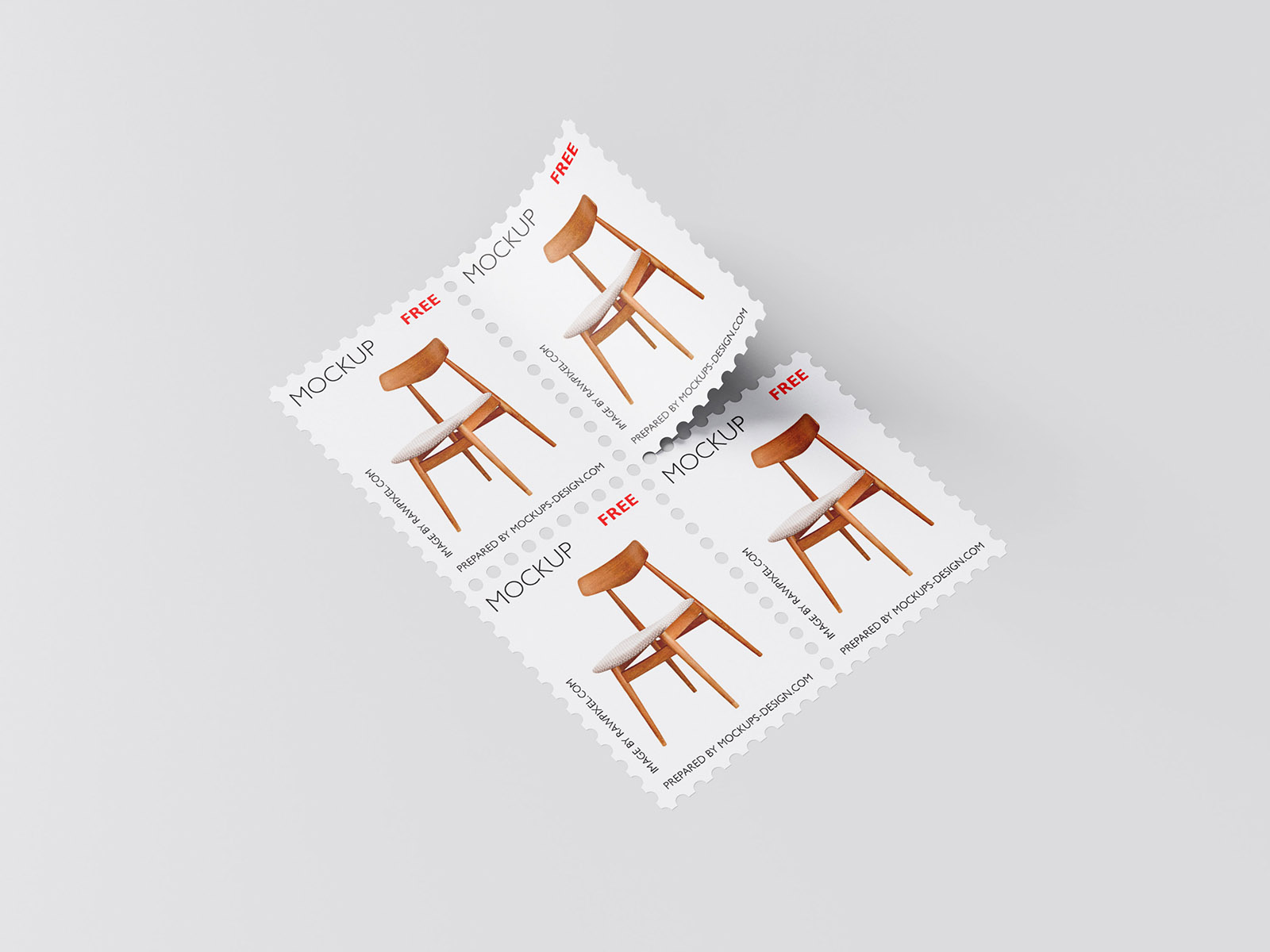 Free postage stamp mockup